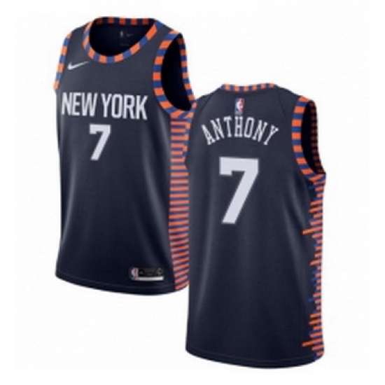 Youth Nike New York Knicks 7 Carmelo Anthony Swingman Navy Blue NBA Jersey 2018 19 City Edition Youth Nike New York Knicks 7 Carmelo Anthony Swingman Navy Blue NBA Jersey 2018 19 City Edition