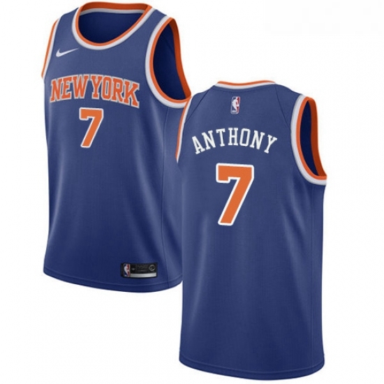 Youth Nike New York Knicks 7 Carmelo Anthony Swingman Royal Blue NBA Jersey Icon Edition Youth Nike New York Knicks 7 Carmelo Anthony Swingman Royal Blue NBA Jersey Icon Edition