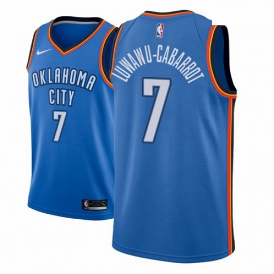 Men NBA 2018 19 Oklahoma City Thunder 7 Timothe Luwawu Cabarrot Icon Edition Blue Jersey Men NBA 2018 19 Oklahoma City Thunder 7 Timothe Luwawu Cabarrot Icon Edition Blue Jersey