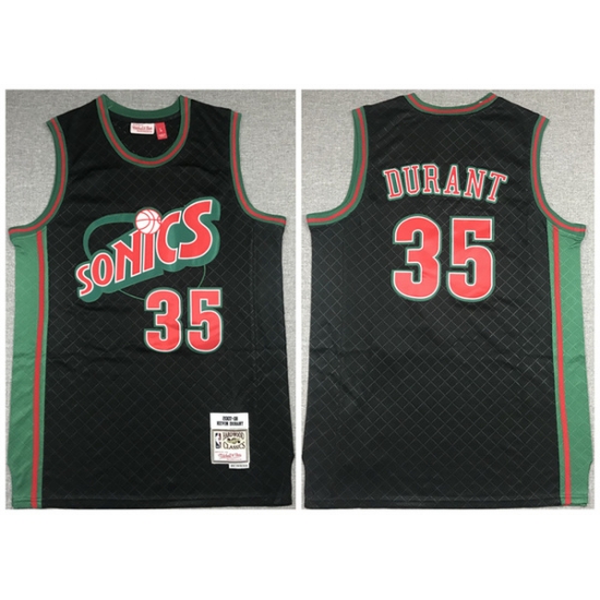 Men Oklahoma City Thunder 35 Kevin Durant Black 2007 08 Black Throwback SuperSonics Stitched Jersey Men Oklahoma City Thunder 35 Kevin Durant Black 2007 08 Black Throwback SuperSonics Stitched Jersey