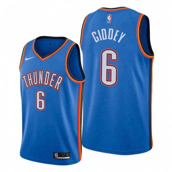 Men Oklahoma City Thunder 6 Josh Giddey Blue NBA Swingman Icon Edition Jersey Men Oklahoma City Thunder 6 Josh Giddey Blue NBA Swingman Icon Edition Jersey