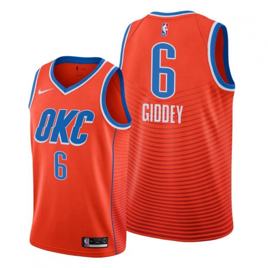 Men Oklahoma City Thunder 6 Josh Giddey Orange NBA Swingman Statement Edition 2019 2020 Jersey Men Oklahoma City Thunder 6 Josh Giddey Orange NBA Swingman Statement Edition 2019 2020 Jersey