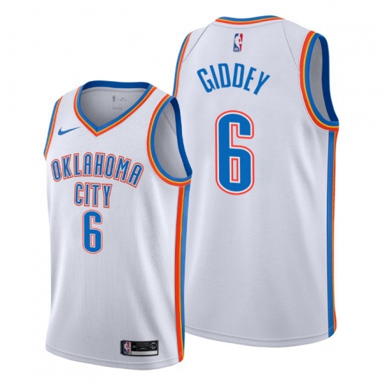 Men Oklahoma City Thunder 6 Josh Giddey White Jersey Men Oklahoma City Thunder 6 Josh Giddey White Jersey