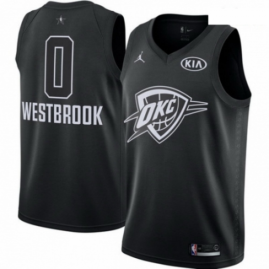 Mens Nike Jordan Oklahoma City Thunder 0 Russell Westbrook Swingman Black 2018 All Star Game NBA Jersey Mens Nike Jordan Oklahoma City Thunder 0 Russell Westbrook Swingman Black 2018 All Star Game NBA Jersey