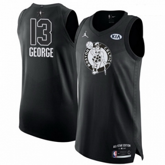 Mens Nike Jordan Oklahoma City Thunder 13 Paul George Authentic Black 2018 All Star Game NBA Jersey Mens Nike Jordan Oklahoma City Thunder 13 Paul George Authentic Black 2018 All Star Game NBA Jersey