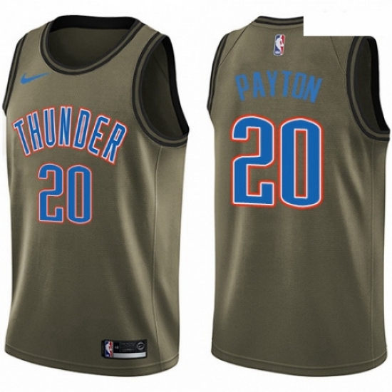 Mens Nike Oklahoma City Thunder 20 Gary Payton Swingman Green Salute to Service NBA Jersey Mens Nike Oklahoma City Thunder 20 Gary Payton Swingman Green Salute to Service NBA Jersey