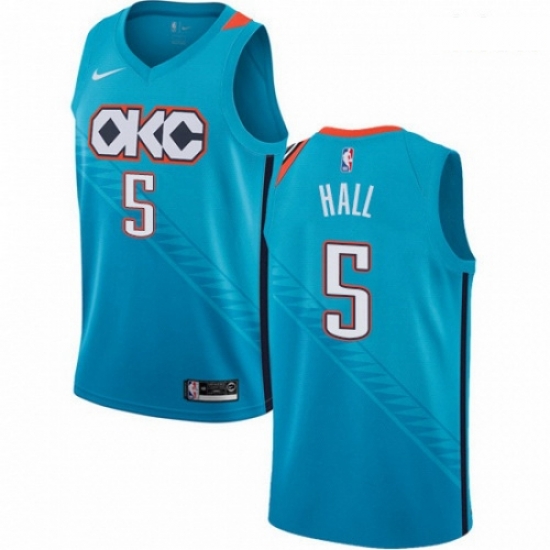 Mens Nike Oklahoma City Thunder 5 Devon Hall Swingman Turquoise NBA Jersey City Edition Mens Nike Oklahoma City Thunder 5 Devon Hall Swingman Turquoise NBA Jersey City Edition