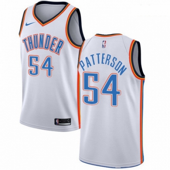 Mens Nike Oklahoma City Thunder 54 Patrick Patterson Authentic White Home NBA Jersey Association Edition Mens Nike Oklahoma City Thunder 54 Patrick Patterson Authentic White Home NBA Jersey Association Edition