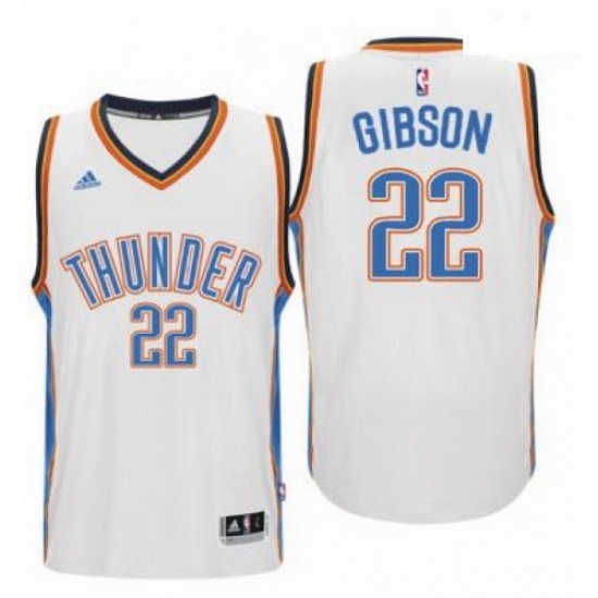 Mens Oklahoma City Thunder 22 Taj Gibson adidas White Player Swingman Jersey Mens Oklahoma City Thunder 22 Taj Gibson adidas White Player Swingman Jersey