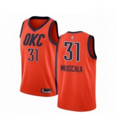 Mens Oklahoma City Thunder 31 Mike Muscala Orange Swingman Jersey Earned Edition 