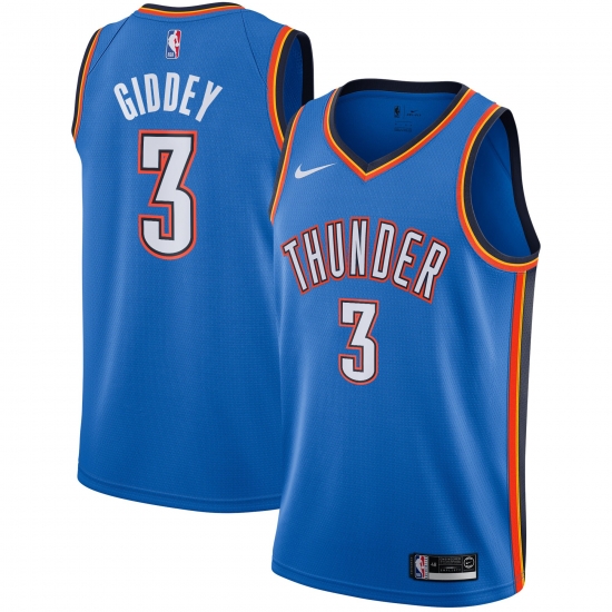 Men's Oklahoma City Thunder Josh Giddey #3 Blue Dri-FIT Swingman Jersey Men's Oklahoma City Thunder Josh Giddey #3 Blue Dri-FIT Swingman Jersey