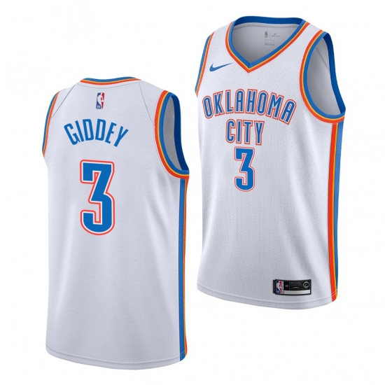 Men's Oklahoma City Thunder Josh Giddey #3 White Dri-FIT Swingman Jersey Men's Oklahoma City Thunder Josh Giddey #3 White Dri-FIT Swingman Jersey