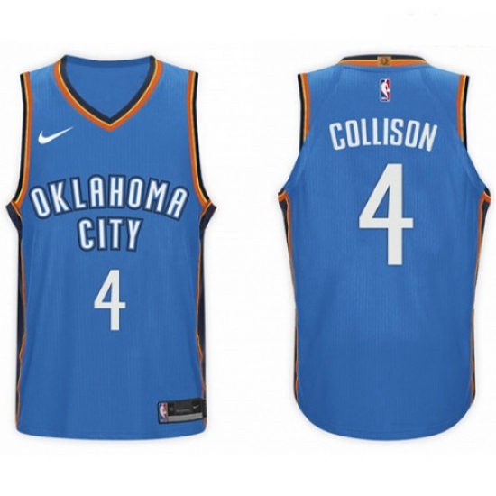 Nike NBA Oklahoma City Thunder 4 Nick Collison Jersey 2017 18 New Season Blue Jersey Nike NBA Oklahoma City Thunder 4 Nick Collison Jersey 2017 18 New Season Blue Jersey