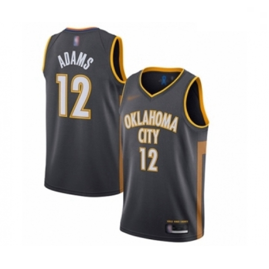 Thunder 12 Steven Adams Charcoal Basketball Swingman City Edition 2019 20 Jersey Thunder 12 Steven Adams Charcoal Basketball Swingman City Edition 2019 20 Jersey