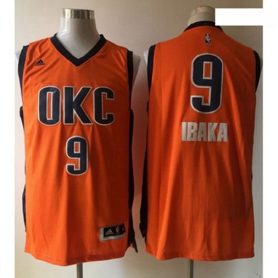 Thunder 9 Serge Ibaka Orange Alternate Stitched NBA Jerse Thunder 9 Serge Ibaka Orange Alternate Stitched NBA Jerse