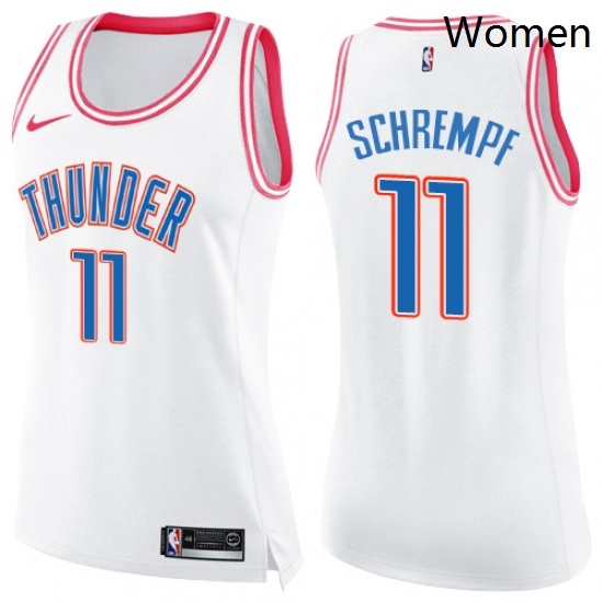 Womens Nike Oklahoma City Thunder 11 Detlef Schrempf Swingman WhitePink Fashion NBA Jersey Womens Nike Oklahoma City Thunder 11 Detlef Schrempf Swingman WhitePink Fashion NBA Jersey