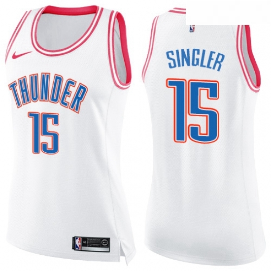 Womens Nike Oklahoma City Thunder 15 Kyle Singler Swingman WhitePink Fashion NBA Jersey Womens Nike Oklahoma City Thunder 15 Kyle Singler Swingman WhitePink Fashion NBA Jersey