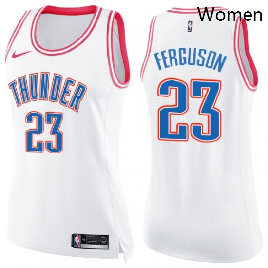 Womens Nike Oklahoma City Thunder 23 Terrance Ferguson Swingman WhitePink Fashion NBA Jersey Womens Nike Oklahoma City Thunder 23 Terrance Ferguson Swingman WhitePink Fashion NBA Jersey