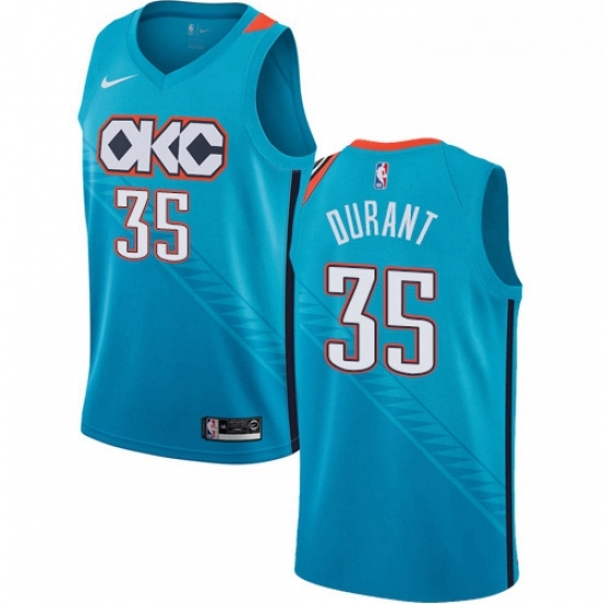 Womens Nike Oklahoma City Thunder 35 Kevin Durant Swingman Turquoise NBA Jersey City Edition Womens Nike Oklahoma City Thunder 35 Kevin Durant Swingman Turquoise NBA Jersey City Edition