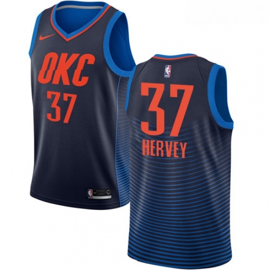 Womens Nike Oklahoma City Thunder 37 Kevin Hervey Swingman Navy Blue NBA Jersey Statement Edition Womens Nike Oklahoma City Thunder 37 Kevin Hervey Swingman Navy Blue NBA Jersey Statement Edition