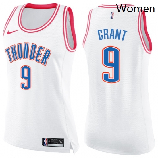 Womens Nike Oklahoma City Thunder 9 Jerami Grant Swingman WhitePink Fashion NBA Jersey Womens Nike Oklahoma City Thunder 9 Jerami Grant Swingman WhitePink Fashion NBA Jersey