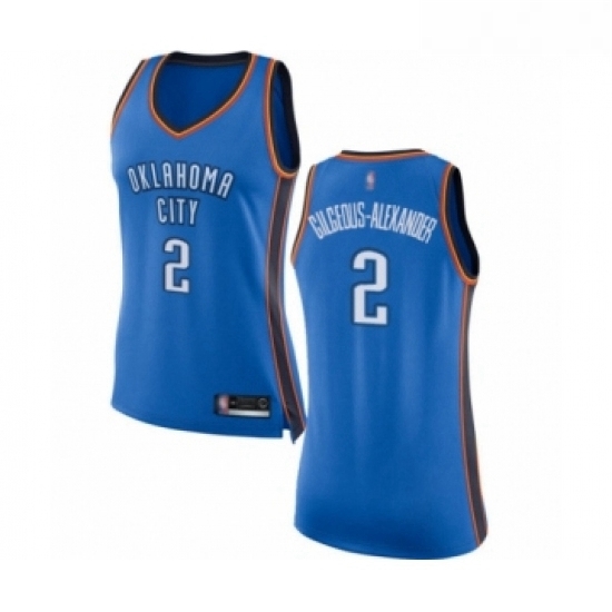 Womens Oklahoma City Thunder 2 Shai Gilgeous Alexander Swingman Royal Blue Basketball Jersey Icon Edition Womens Oklahoma City Thunder 2 Shai Gilgeous Alexander Swingman Royal Blue Basketball Jersey Icon Edition