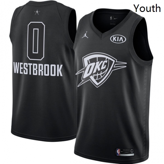 Youth Nike Jordan Oklahoma City Thunder 0 Russell Westbrook Swingman Black 2018 All Star Game NBA Jersey Youth Nike Jordan Oklahoma City Thunder 0 Russell Westbrook Swingman Black 2018 All Star Game NBA Jersey