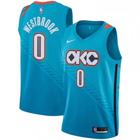 Youth Nike Oklahoma City Thunder 0 Russell Westbrook Swingman Turquoise NBA Jersey City Edition Youth Nike Oklahoma City Thunder 0 Russell Westbrook Swingman Turquoise NBA Jersey City Edition