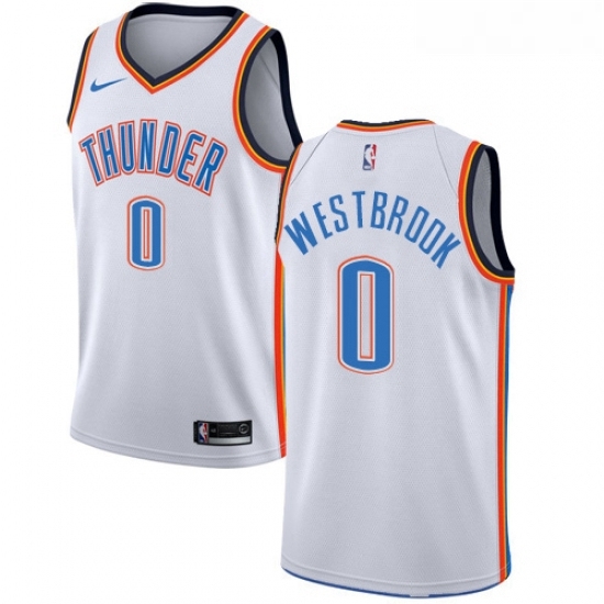 Youth Nike Oklahoma City Thunder 0 Russell Westbrook Swingman White Home NBA Jersey Association Edition Youth Nike Oklahoma City Thunder 0 Russell Westbrook Swingman White Home NBA Jersey Association Edition