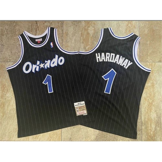 Magic 1 Anfernee Hardaway Black 1994 95 Hardwood Classics Jersey Magic 1 Anfernee Hardaway Black 1994 95 Hardwood Classics Jersey