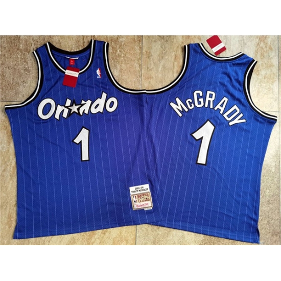 Magic 1 Tracy McGrady Blue 2003 04 Hardwood Classics Swingman Jersey Magic 1 Tracy McGrady Blue 2003 04 Hardwood Classics Swingman Jersey