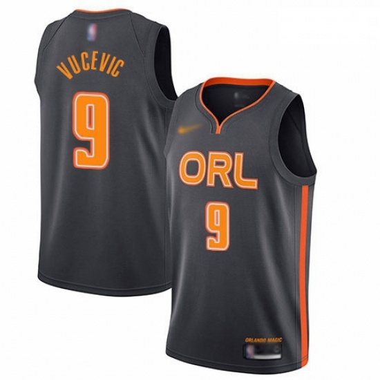 Magic 9 Nikola Vucevic Charcoal Basketball Swingman City Edition 2019 20 Jersey Magic 9 Nikola Vucevic Charcoal Basketball Swingman City Edition 2019 20 Jersey