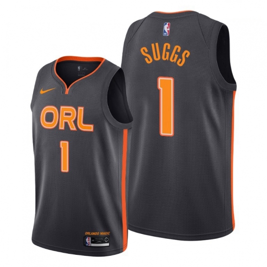 Men Orlando Magic 1 Jalen Suggs Black Men 2019 20 Black City Edition NBA Jersey Men Orlando Magic 1 Jalen Suggs Black Men 2019 20 Black City Edition NBA Jersey