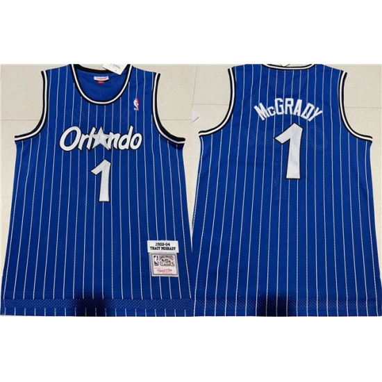 Men Orlando Magic 1 Tracy McGrady Blue Stitched Jersey Men Orlando Magic 1 Tracy McGrady Blue Stitched Jersey