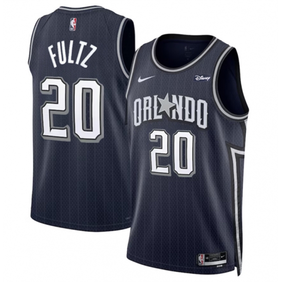 Men Orlando Magic 20 Markelle Fultz Navy 2023 24 City Edition Stitched Basketball Jersey Men Orlando Magic 20 Markelle Fultz Navy 2023 24 City Edition Stitched Basketball Jersey