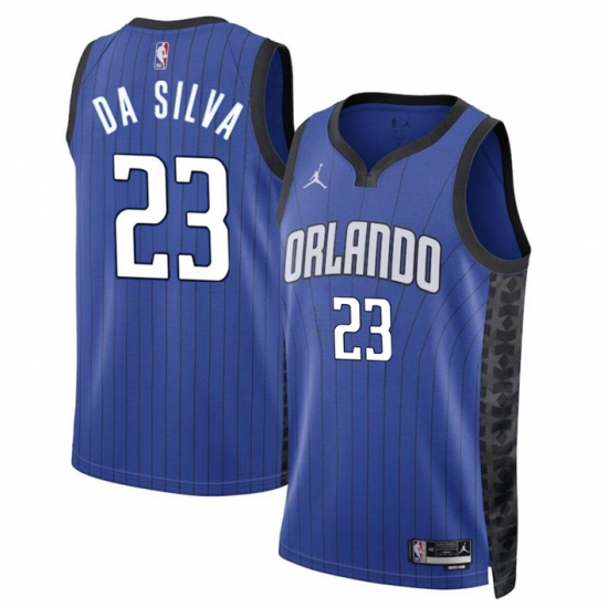 Men Orlando Magic 23 Tristan Da Silva Blue 2024 Draft Statement Edition Stitched Basketball Jersey Men Orlando Magic 23 Tristan Da Silva Blue 2024 Draft Statement Edition Stitched Basketball Jersey