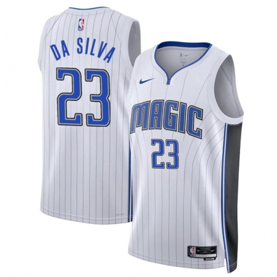 Men Orlando Magic 23 Tristan Da Silva White 2024 Draft Association Edition Stitched Basketball Jersey Men Orlando Magic 23 Tristan Da Silva White 2024 Draft Association Edition Stitched Basketball Jersey