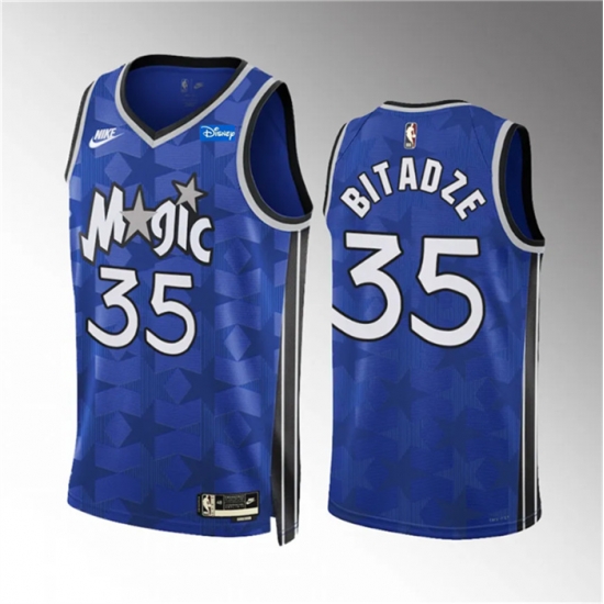 Men Orlando Magic 35 Goga Bitadze Blue 2023 24 Classic Edition Stitched Basketball Jersey Men Orlando Magic 35 Goga Bitadze Blue 2023 24 Classic Edition Stitched Basketball Jersey
