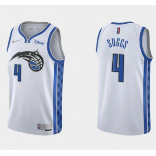Men Orlando Magic 4 Jalen Suggs White Earned Edition Stitched Swingman Jersey Men Orlando Magic 4 Jalen Suggs White Earned Edition Stitched Swingman Jersey