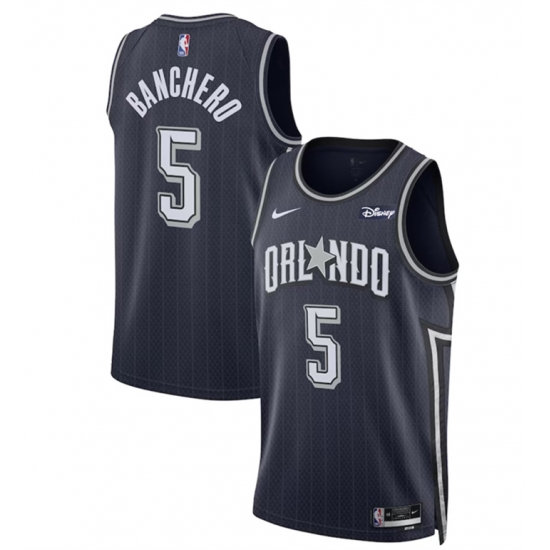 Men Orlando Magic 5 Paolo Banchero Navy 2023 24 City Edition Stitched Basketball Jersey Men Orlando Magic 5 Paolo Banchero Navy 2023 24 City Edition Stitched Basketball Jersey