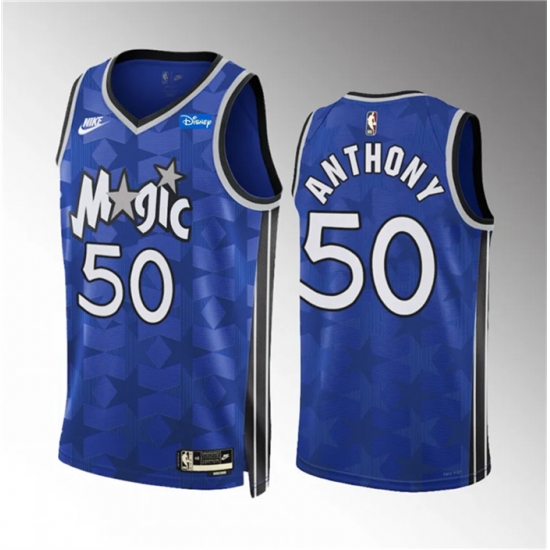 Men Orlando Magic 50 Cole Anthony Blue 2023 24 Classic Edition Stitched Basketball Jersey Men Orlando Magic 50 Cole Anthony Blue 2023 24 Classic Edition Stitched Basketball Jersey