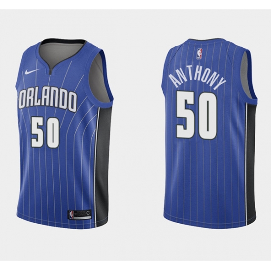 Men Orlando Magic 50 Cole Anthony Blue Icon Edition Stitched Swingman Jersey Men Orlando Magic 50 Cole Anthony Blue Icon Edition Stitched Swingman Jersey