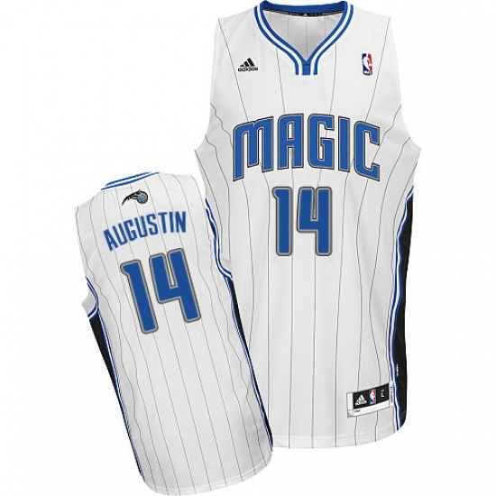 Mens Adidas Orlando Magic 14 DJ Augustin Swingman White Home NBA Jersey Mens Adidas Orlando Magic 14 DJ Augustin Swingman White Home NBA Jersey