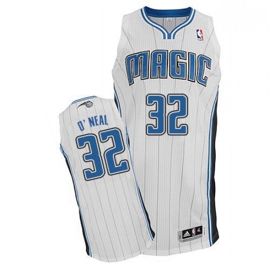 Mens Adidas Orlando Magic 32 Shaquille ONeal Authentic White Home NBA Jersey Mens Adidas Orlando Magic 32 Shaquille ONeal Authentic White Home NBA Jersey