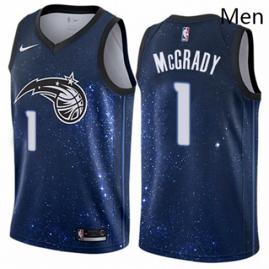 Mens Nike Orlando Magic 1 Tracy Mcgrady Swingman Blue NBA Jersey City Edition Mens Nike Orlando Magic 1 Tracy Mcgrady Swingman Blue NBA Jersey City Edition