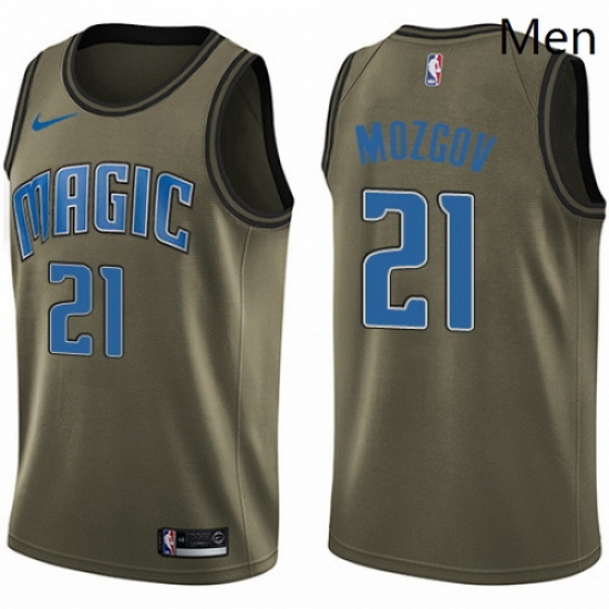 Mens Nike Orlando Magic 21 Timofey Mozgov Swingman Green Salute to Service NBA Jersey Mens Nike Orlando Magic 21 Timofey Mozgov Swingman Green Salute to Service NBA Jersey