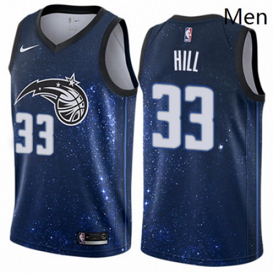 Mens Nike Orlando Magic 33 Grant Hill Authentic Blue NBA Jersey City Edition Mens Nike Orlando Magic 33 Grant Hill Authentic Blue NBA Jersey City Edition