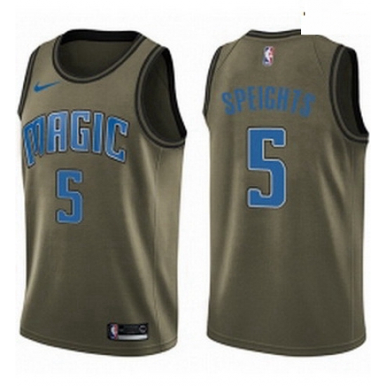 Mens Nike Orlando Magic 5 Marreese Speights Swingman Green Salute to Service NBA Jersey Mens Nike Orlando Magic 5 Marreese Speights Swingman Green Salute to Service NBA Jersey