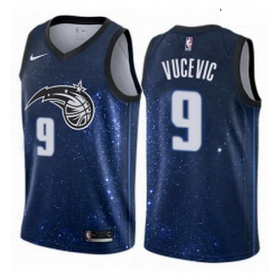 Mens Nike Orlando Magic 9 Nikola Vucevic Authentic Blue NBA Jersey City Edition Mens Nike Orlando Magic 9 Nikola Vucevic Authentic Blue NBA Jersey City Edition