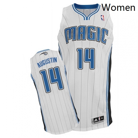 Womens Adidas Orlando Magic 14 DJ Augustin Authentic White Home NBA Jersey Womens Adidas Orlando Magic 14 DJ Augustin Authentic White Home NBA Jersey